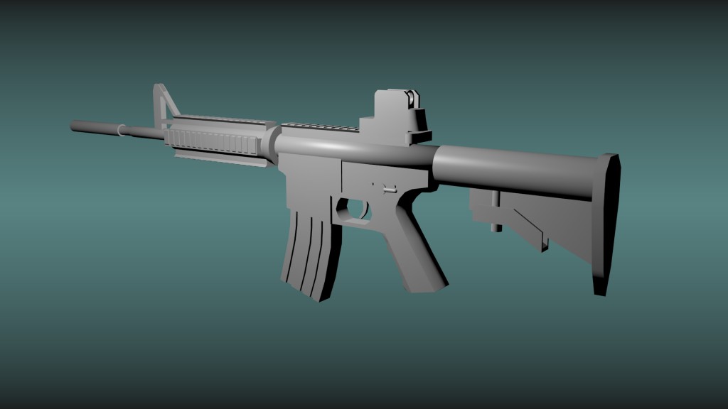 Simple Lowpoly M4 preview image 1